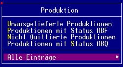 IFW Selektionsfunktionen der Produktionsaufträge IFW Selektionsfunktionen der Produktionsaufträge