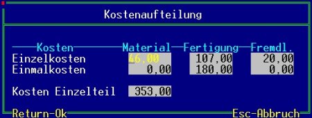 Kostenaufteilung Kostenaufteilung